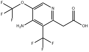 4-Amino-5-(trifluoromethoxy)-3-(trifluoromethyl)pyridine-2-acetic acid Structure