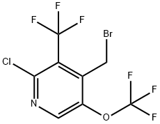 4-(Bromomethyl)-2-chloro-5-(trifluoromethoxy)-3-(trifluoromethyl)pyridine Structure