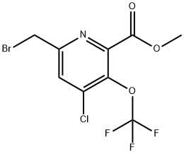 Methyl 6-(bromomethyl)-4-chloro-3-(trifluoromethoxy)pyridine-2-carboxylate Structure