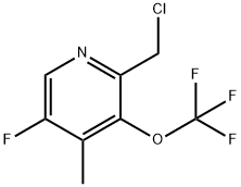 2-(Chloromethyl)-5-fluoro-4-methyl-3-(trifluoromethoxy)pyridine Structure