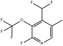 4-(Difluoromethyl)-2-fluoro-5-methyl-3-(trifluoromethoxy)pyridine Structure