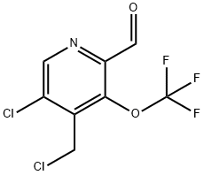 5-Chloro-4-(chloromethyl)-3-(trifluoromethoxy)pyridine-2-carboxaldehyde Structure