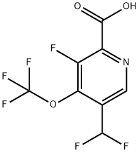 5-(Difluoromethyl)-3-fluoro-4-(trifluoromethoxy)pyridine-2-carboxylic acid Structure