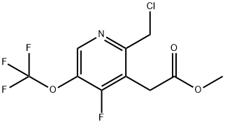 Methyl 2-(chloromethyl)-4-fluoro-5-(trifluoromethoxy)pyridine-3-acetate Structure