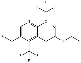 Ethyl 5-(bromomethyl)-2-(trifluoromethoxy)-4-(trifluoromethyl)pyridine-3-acetate Structure