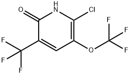 2-Chloro-6-hydroxy-3-(trifluoromethoxy)-5-(trifluoromethyl)pyridine Structure