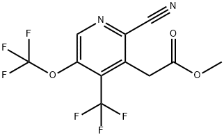 Methyl 2-cyano-5-(trifluoromethoxy)-4-(trifluoromethyl)pyridine-3-acetate Structure