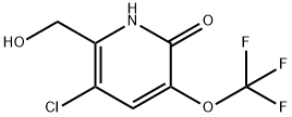 5-Chloro-2-hydroxy-3-(trifluoromethoxy)pyridine-6-methanol Structure