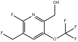 2-Fluoro-3-(fluoromethyl)-5-(trifluoromethoxy)pyridine-6-methanol Structure