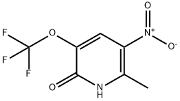 2-Hydroxy-6-methyl-5-nitro-3-(trifluoromethoxy)pyridine 구조식 이미지