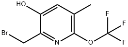 2-(Bromomethyl)-3-hydroxy-5-methyl-6-(trifluoromethoxy)pyridine Structure