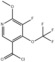 3-Fluoro-2-methoxy-4-(trifluoromethoxy)pyridine-5-carbonyl chloride Structure