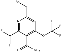 6-(Bromomethyl)-2-(difluoromethyl)-4-(trifluoromethoxy)pyridine-3-carboxamide Structure