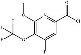 4-Fluoro-2-methoxy-3-(trifluoromethoxy)pyridine-6-carbonyl chloride Structure