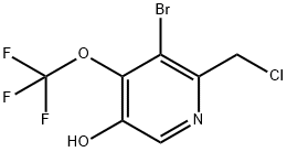 3-Bromo-2-(chloromethyl)-5-hydroxy-4-(trifluoromethoxy)pyridine Structure