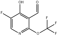 5-Fluoro-4-hydroxy-2-(trifluoromethoxy)pyridine-3-carboxaldehyde Structure