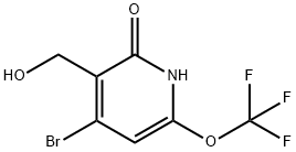 4-Bromo-2-hydroxy-6-(trifluoromethoxy)pyridine-3-methanol Structure