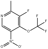 3-Fluoro-2-methyl-5-nitro-4-(trifluoromethoxy)pyridine Structure