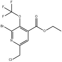 Ethyl 2-bromo-6-(chloromethyl)-3-(trifluoromethoxy)pyridine-4-carboxylate Structure