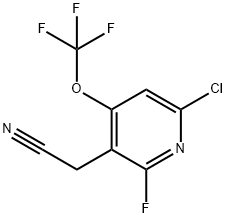 6-Chloro-2-fluoro-4-(trifluoromethoxy)pyridine-3-acetonitrile Structure