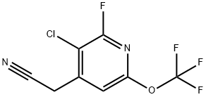 3-Chloro-2-fluoro-6-(trifluoromethoxy)pyridine-4-acetonitrile Structure