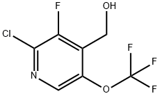 2-Chloro-3-fluoro-5-(trifluoromethoxy)pyridine-4-methanol Structure