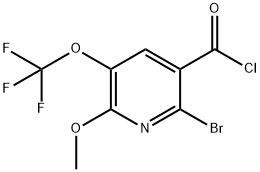 2-Bromo-6-methoxy-5-(trifluoromethoxy)pyridine-3-carbonyl chloride Structure