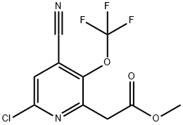 Methyl 6-chloro-4-cyano-3-(trifluoromethoxy)pyridine-2-acetate Structure