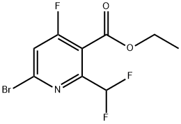 Ethyl 6-bromo-2-(difluoromethyl)-4-fluoropyridine-3-carboxylate Structure