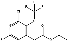 Ethyl 2-chloro-6-fluoro-3-(trifluoromethoxy)pyridine-4-acetate Structure