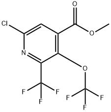 Methyl 6-chloro-3-(trifluoromethoxy)-2-(trifluoromethyl)pyridine-4-carboxylate Structure