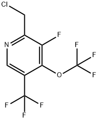 2-(Chloromethyl)-3-fluoro-4-(trifluoromethoxy)-5-(trifluoromethyl)pyridine Structure