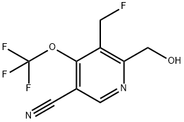 5-Cyano-3-(fluoromethyl)-4-(trifluoromethoxy)pyridine-2-methanol Structure