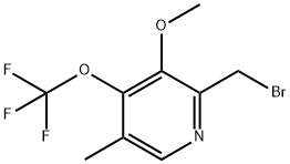 2-(Bromomethyl)-3-methoxy-5-methyl-4-(trifluoromethoxy)pyridine 구조식 이미지