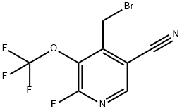 4-(Bromomethyl)-5-cyano-2-fluoro-3-(trifluoromethoxy)pyridine Structure