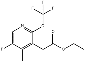 Ethyl 5-fluoro-4-methyl-2-(trifluoromethoxy)pyridine-3-acetate Structure