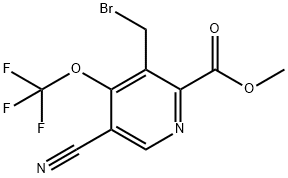 Methyl 3-(bromomethyl)-5-cyano-4-(trifluoromethoxy)pyridine-2-carboxylate Structure