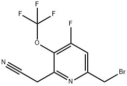 6-(Bromomethyl)-4-fluoro-3-(trifluoromethoxy)pyridine-2-acetonitrile Structure