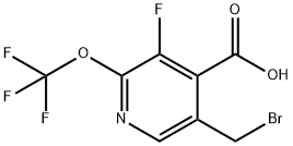 5-(Bromomethyl)-3-fluoro-2-(trifluoromethoxy)pyridine-4-carboxylic acid Structure