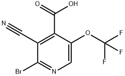 2-Bromo-3-cyano-5-(trifluoromethoxy)pyridine-4-carboxylic acid Structure