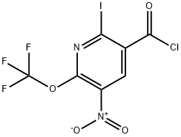 2-Iodo-5-nitro-6-(trifluoromethoxy)pyridine-3-carbonyl chloride Structure