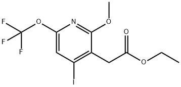 Ethyl 4-iodo-2-methoxy-6-(trifluoromethoxy)pyridine-3-acetate Structure