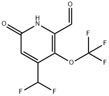 4-(Difluoromethyl)-6-hydroxy-3-(trifluoromethoxy)pyridine-2-carboxaldehyde Structure