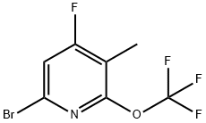 6-Bromo-4-fluoro-3-methyl-2-(trifluoromethoxy)pyridine Structure