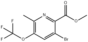 Methyl 5-bromo-2-methyl-3-(trifluoromethoxy)pyridine-6-carboxylate Structure