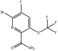 2-Bromo-3-fluoro-5-(trifluoromethoxy)pyridine-6-carboxamide Structure