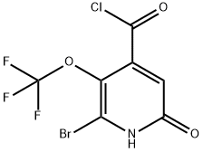 2-Bromo-6-hydroxy-3-(trifluoromethoxy)pyridine-4-carbonyl chloride Structure