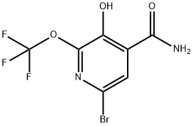 6-Bromo-3-hydroxy-2-(trifluoromethoxy)pyridine-4-carboxamide Structure