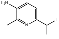 3-Pyridinamine, 6-(difluoromethyl)-2-methyl- 구조식 이미지