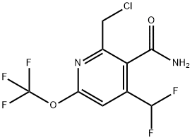 2-(Chloromethyl)-4-(difluoromethyl)-6-(trifluoromethoxy)pyridine-3-carboxamide Structure